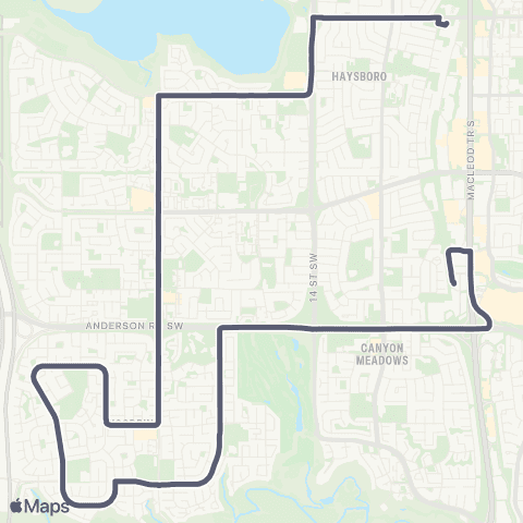 Calgary Transit Woodbine map