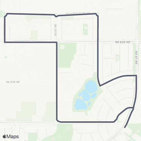 Calgary Transit Savanna map