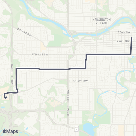 Calgary Transit Killarney / 26 Av SW map