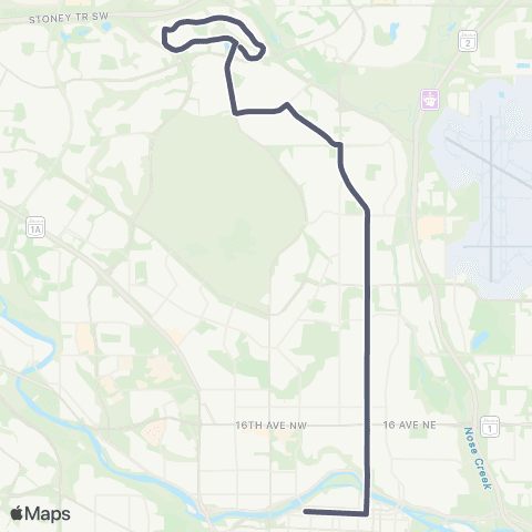Calgary Transit Hidden Valley Express map