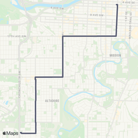 Calgary Transit Marda Loop map
