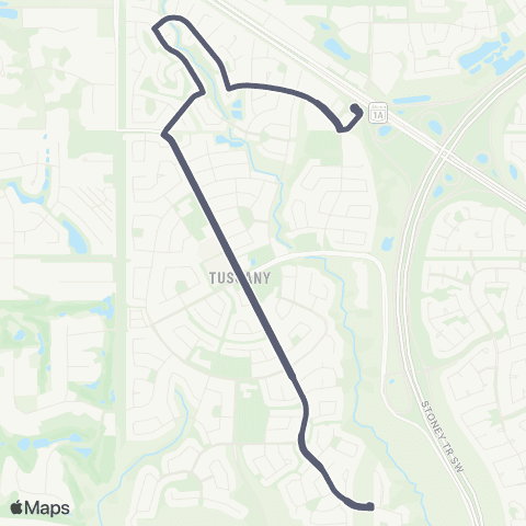 Calgary Transit Tuscany map