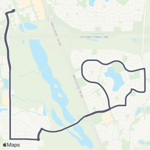Calgary Transit Sundance / Chaparral map