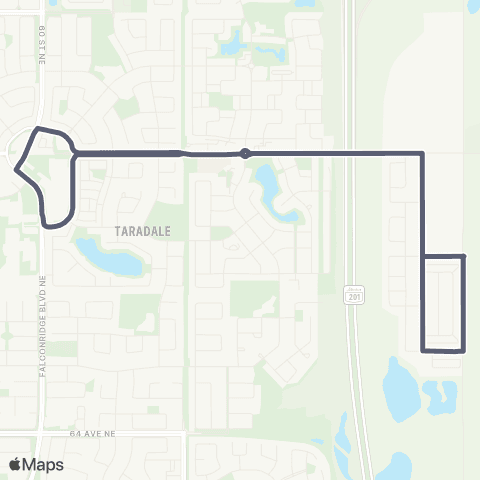 Calgary Transit Homestead map