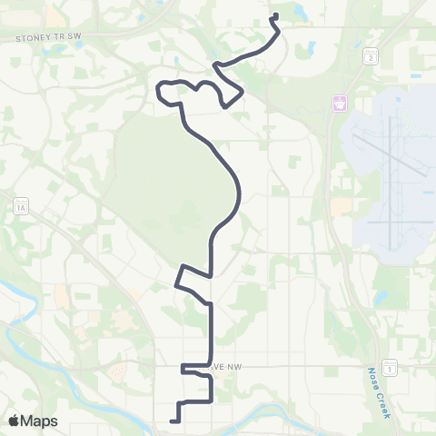 Calgary Transit Lions Park / North Pointe map