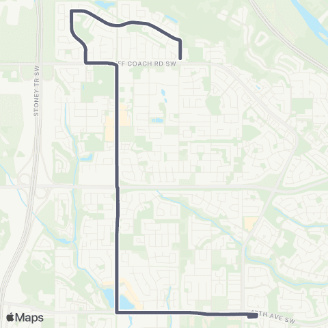 Calgary Transit Cougar Ridge map