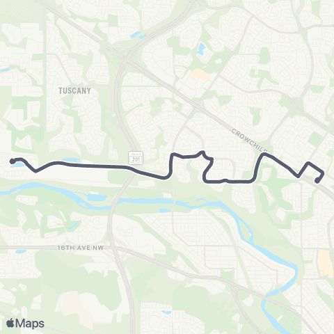 Calgary Transit Rockland Park map