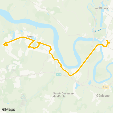 Calibus Izon Gare - Libourne Gares map