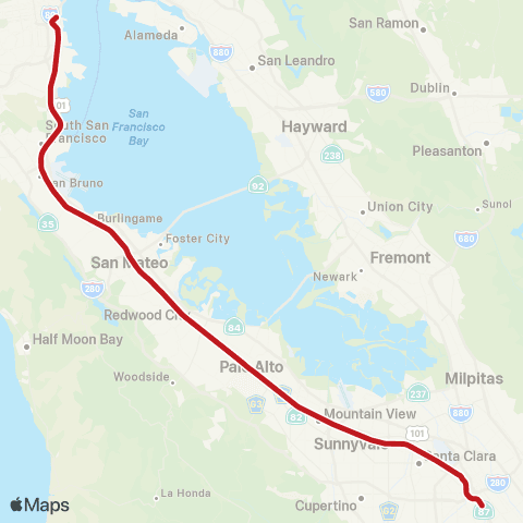 Caltrain Caltrain map