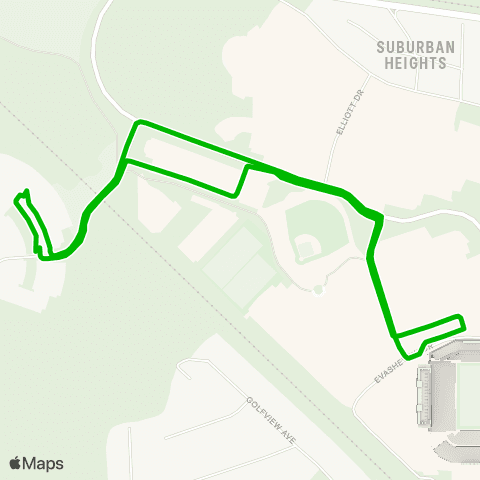 CAMBUS Hospital-Finkbine / Arena map