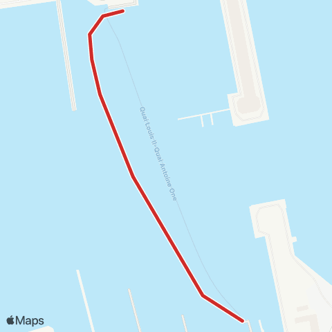 Compagnie des autobus de Monaco Quai Etats-Unis - Quai Rainier 1 map