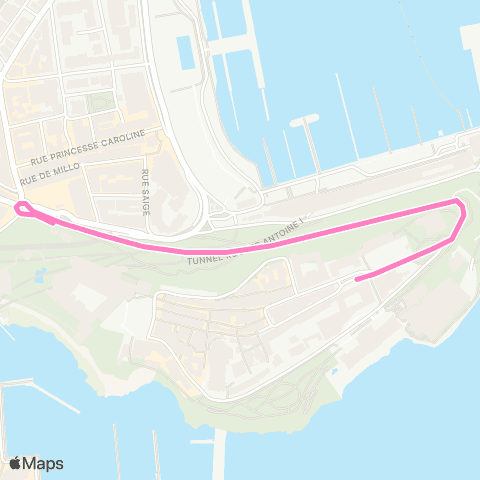 Compagnie des autobus de Monaco Place d'Armes - Monaco-Ville map