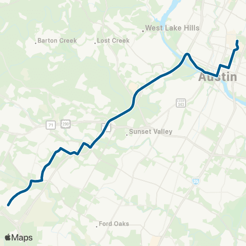 CapMetro South Mopac Flyer map