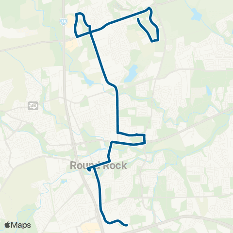 CapMetro Round Rock Techridge map