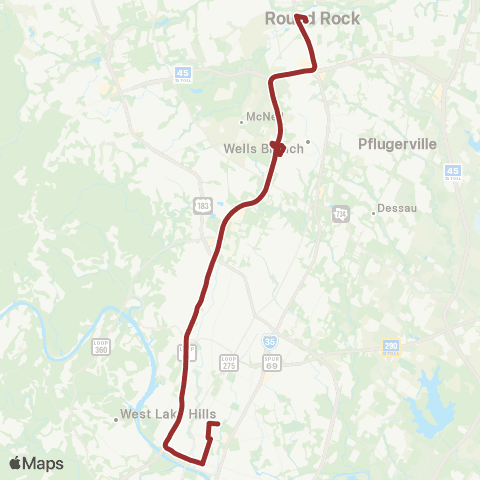 CapMetro North Mopac Express map