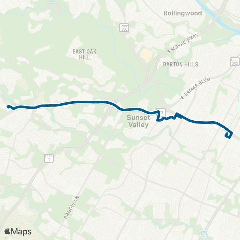 CapMetro Ben White map