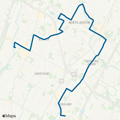CapMetro Georgian / Ohlen map
