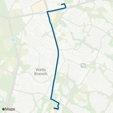 CapMetro Round Rock Tech Ridge Limited map