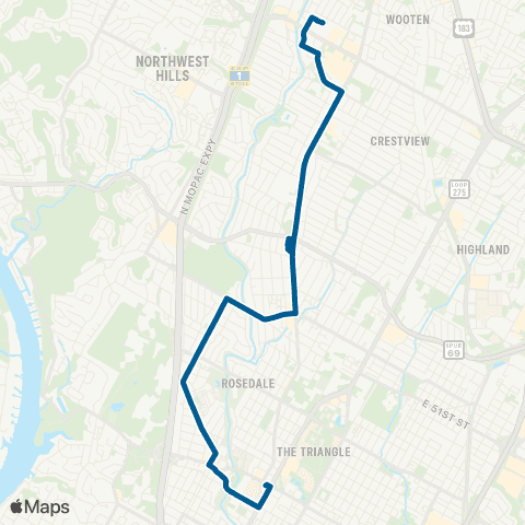 CapMetro Allandale map