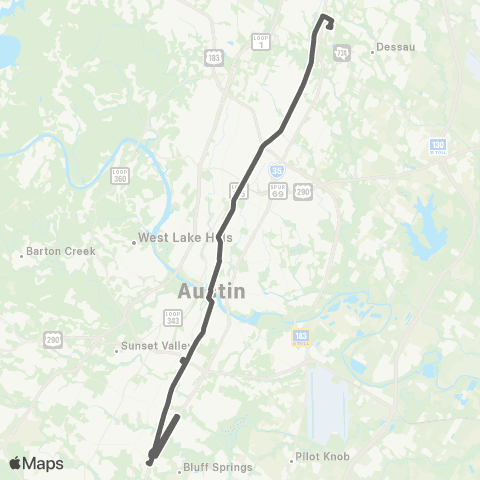 CapMetro N Lamar S Congress map