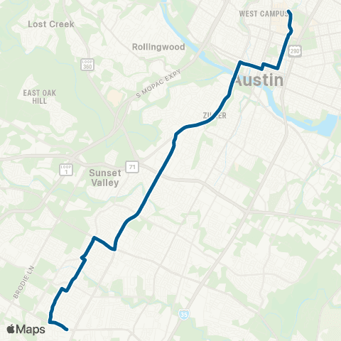 CapMetro Manchaca Flyer map