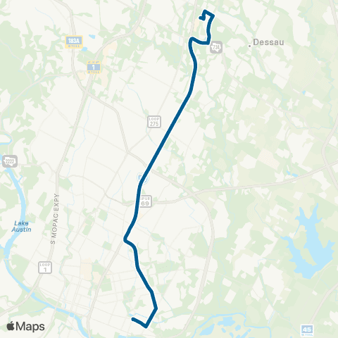 CapMetro Dell Limited map