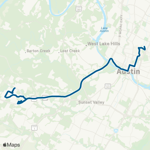 CapMetro Oak Hill Flyer map