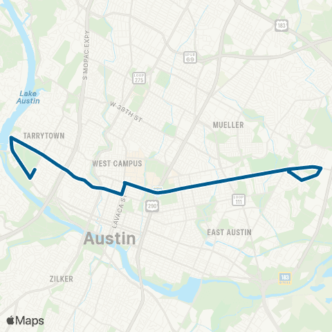 CapMetro Martin Luther King map