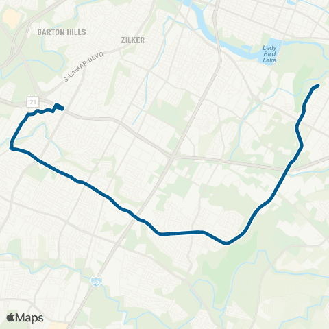 CapMetro Stassney map