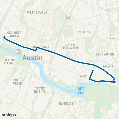 CapMetro 7th Street map
