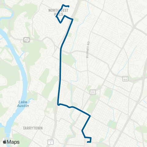 CapMetro Far West / UT map