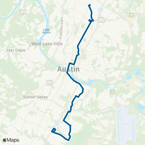 CapMetro Duval / Dove Springs map
