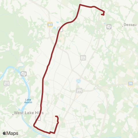 CapMetro Tech Ridge Express map