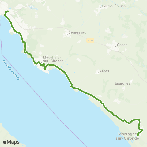 Cara'bus Royan <> Talmont < > Mortagne-s/-Gironde map