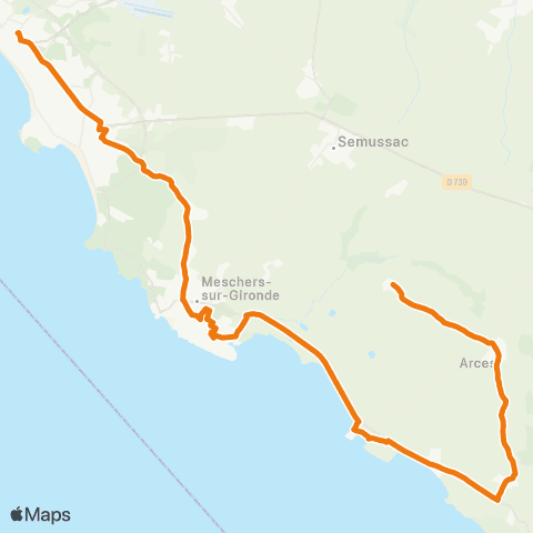 Cara'bus Meschers - la Longée <> Royan - Gare map