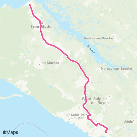 Cara'bus Royan - Gare <> Ronce - Casino map