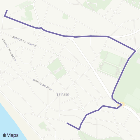 Cara'bus Navette Zola > Cordouan > Gare map