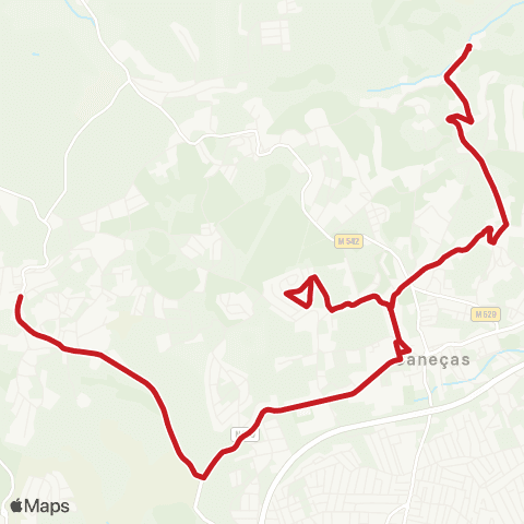 Carris Metropolitana Caneças (B Maria Teresa) - D Maria (Igreja) map