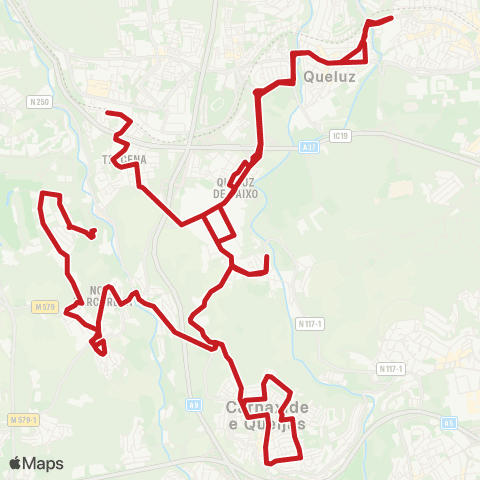 Carris Metropolitana Massamá-Barcarena (Estação Sul) - Barcarena (Fábrica Pólvora) map
