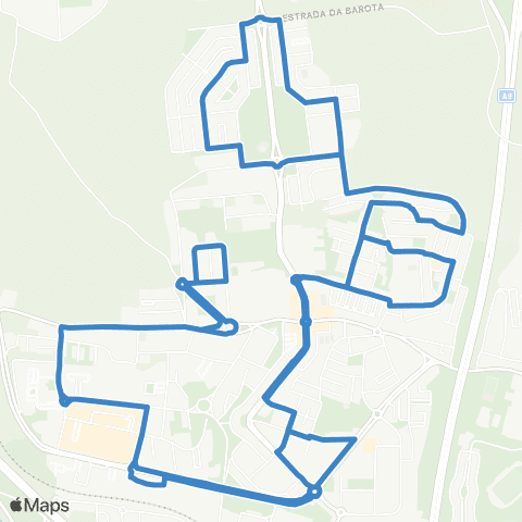 Carris Metropolitana Massamá-Barcarena (Estação Norte) via Quinta Das Flores | Circular map