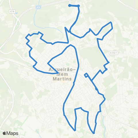 Carris Metropolitana Escola Secundária Mem Martins | Circular via Algueirão (Estação) map