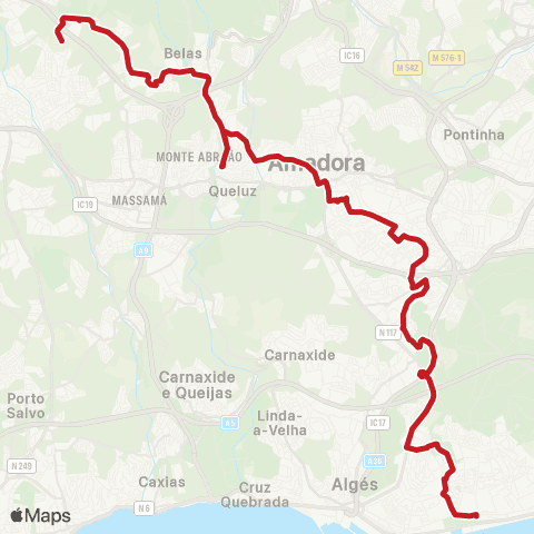 Carris Metropolitana Grajal - Belém (Estação) map
