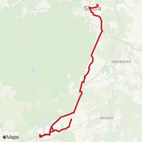 Carris Metropolitana Cascaishopping (Terminal) - Portela Sintra (Estação Sul) map