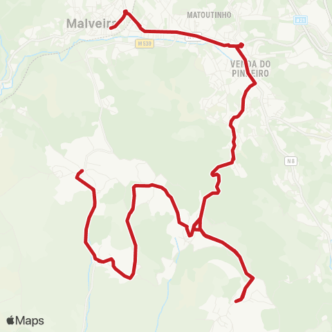 Carris Metropolitana Avessada - Malveira (Terminal) map