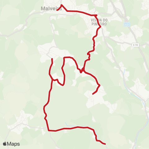 Carris Metropolitana Bocal - Malveira (Terminal) via Avessada E Portela map