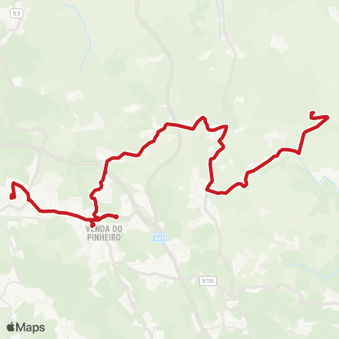 Carris Metropolitana Cachoeira - Malveira map