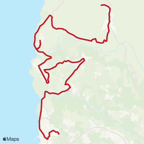Carris Metropolitana Encarnação (Cemiterio) - Ericeira (Terminal) via Ribamar map
