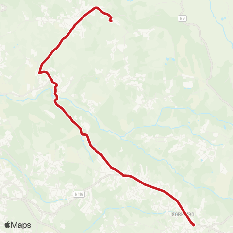 Carris Metropolitana Lagoa (Colégio Miramar) - Sobreiro map