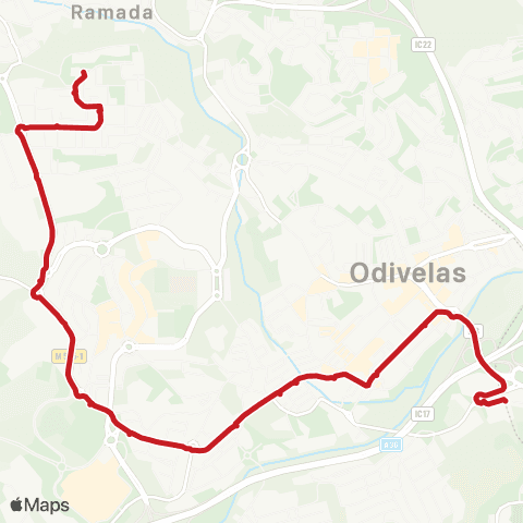 Carris Metropolitana Arroja - Senhor Roubado (Metro) map