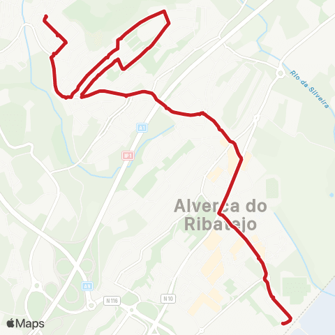 Carris Metropolitana Alverca (Estação) - Arcena map